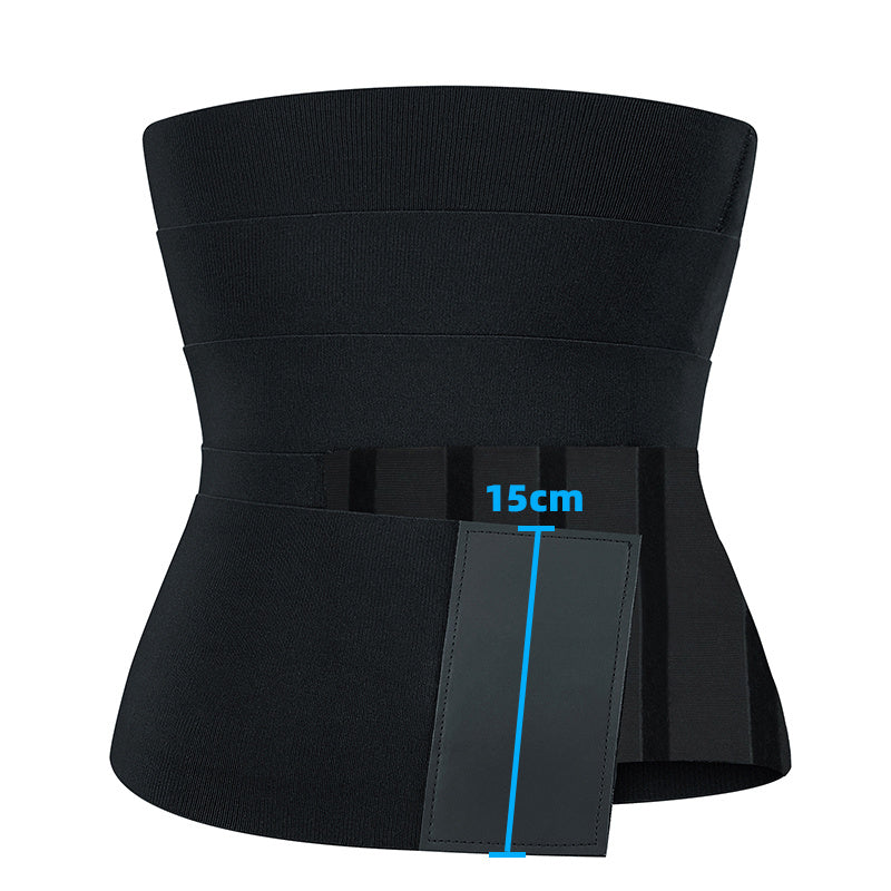 Paste-buckle Type Waist Trainer Lower Belly Fat Plus Size Adjust Tummy  Wraps Band Belt For Stomach Body Waist Trimmer Belt Black