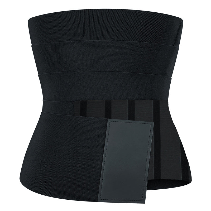 TORUBIA 10ft Invisible Wrap Waist Trainer for Women Plus Size Tummy Control  Belt Long Slimming Band Underwear Body Shaper Black
