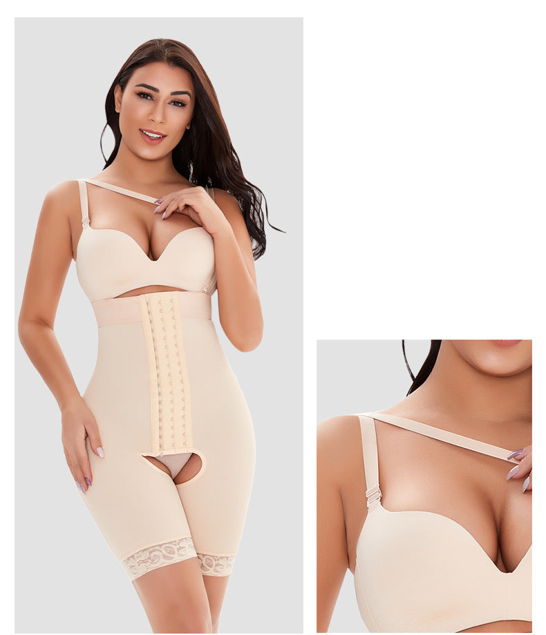 Full Body Shaper Fajas Colombianas Post Liposuction Girdle Corset Waist  Trainer Shapewear Push Up Butt Lifter Slimming U size S Color Nude