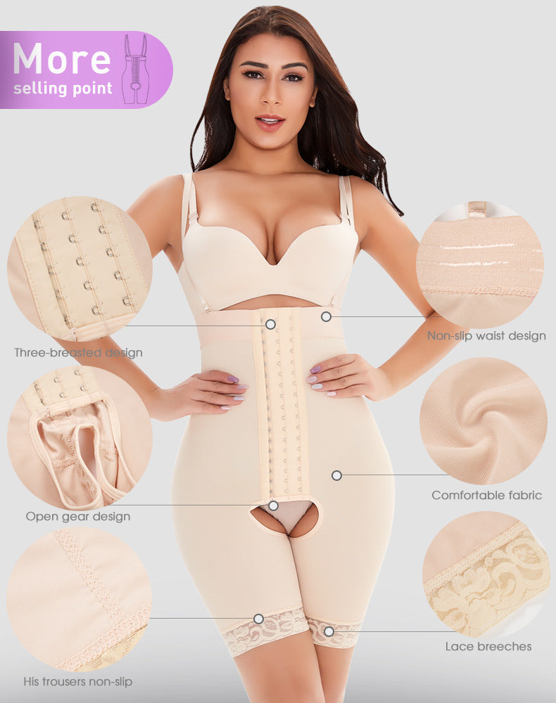 Plus Size 6XL Latex Women's Body Shaper Post Liposuction Girdle