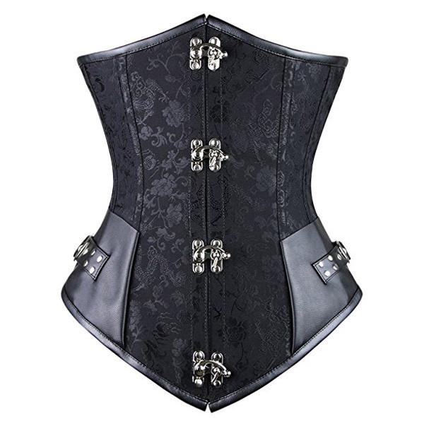 Classic victorian underbust fake suede corset, black, maroon, brown  available. Historical, gothic, steampunk, victorian, prom, waisttraining