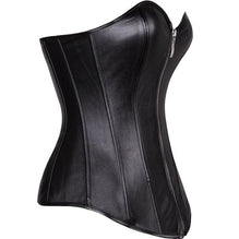 Milwaukee Leather Women's Corset with Front Zipper & Zigzag Ties (Black,  Small)
