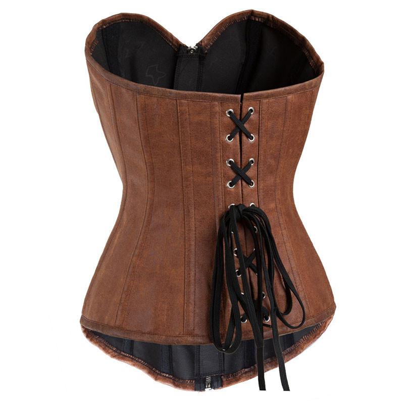 Brown Lacemade corset - Under bust – Miss Leather Online