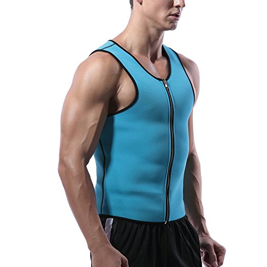 Buy Mens Hot Sweat Body Shaper Tank Top Tummy Burner Slimming Sauna Vest  Shapewear with Zip - LTSnake (Blue, XL) Online at desertcartSeychelles